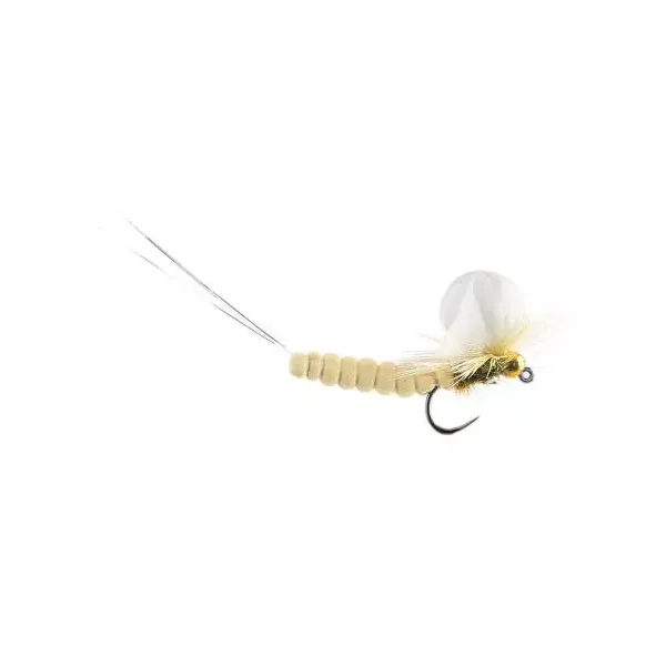 Mayfly Cream SPI 8 Barbless mosca spinning