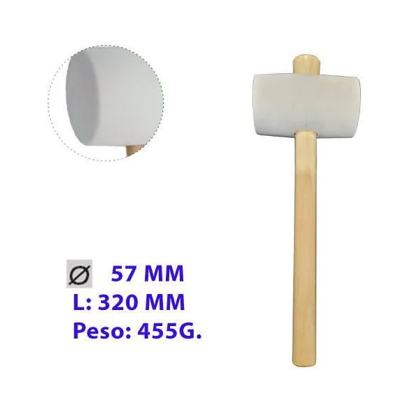 MAZA DE GOMA PARA SOLADOR 455GR.