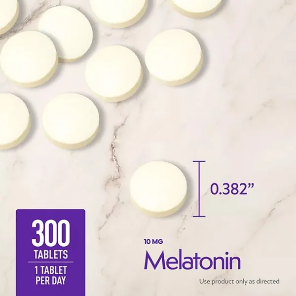 Melatonin 10mg 300 Tabletas Members Mark - Imagen 3