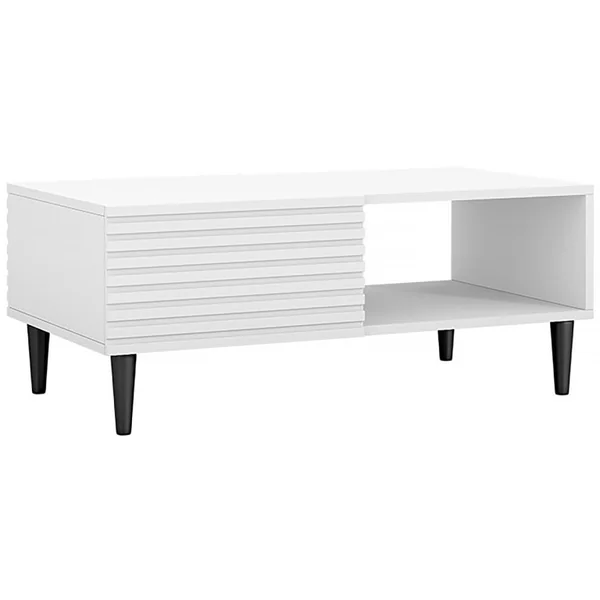 Mesa de centro "Nakomo" - 100 x 41 x 52 cm - Blanco -