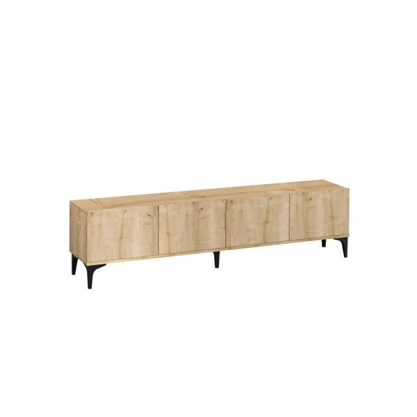 Mesa de TV em madeira "Nora" - 180 x 35 x 50 cm - Carvalho safira