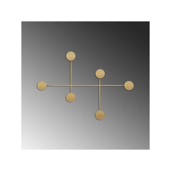 Metalen wandhaak "Dama" - 82 x 10 x 60 cm - Goud - Imagen 5