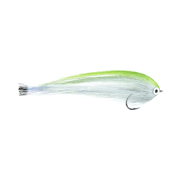 MFC Theo's Boom Box Baitfish Chartreuse & White Predator Streamer #4/0