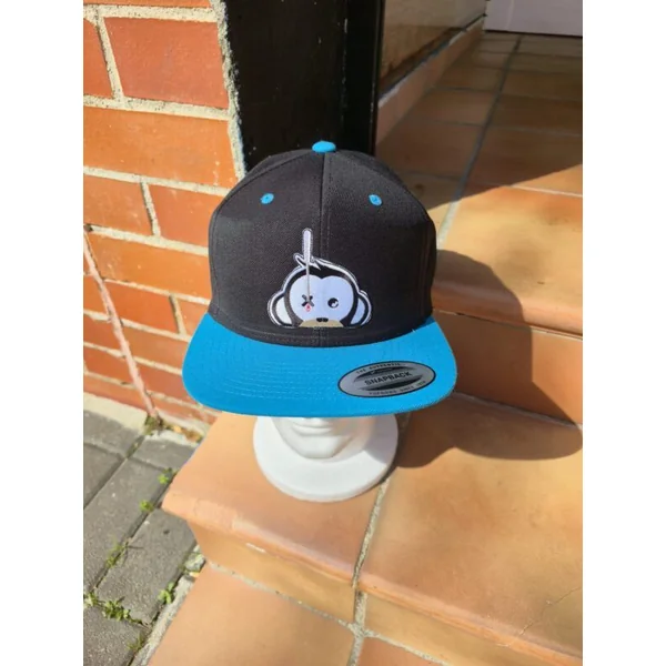 Monkey Climber Gorra negra y visera azul - Imagen 2