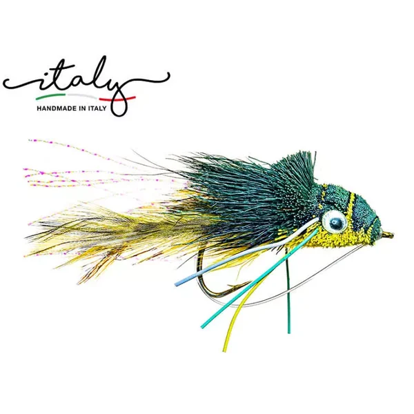 Morgans Frog Dark Olive Yellow Popperstreamer