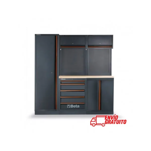 MUEBLE DE TRABAJO CON BANCADA DE MADERA BETA C45PRO BW