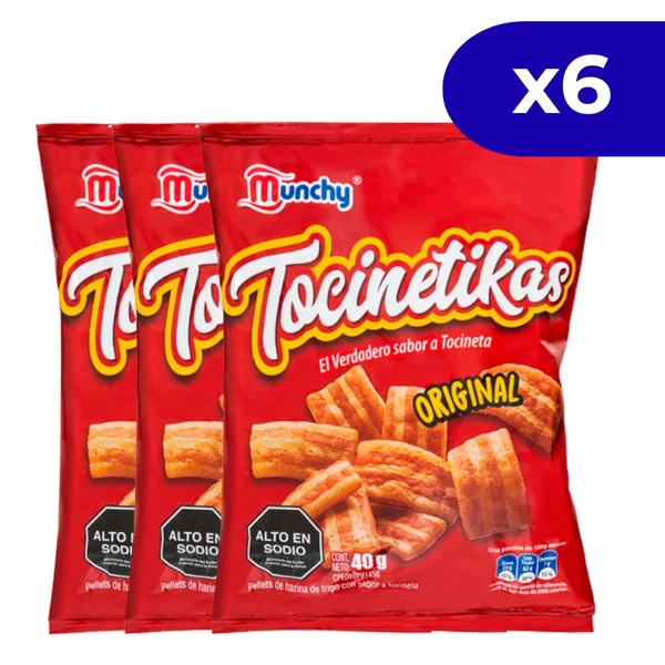 Munchy Tocinetikas Originales 40gr x 6 Und