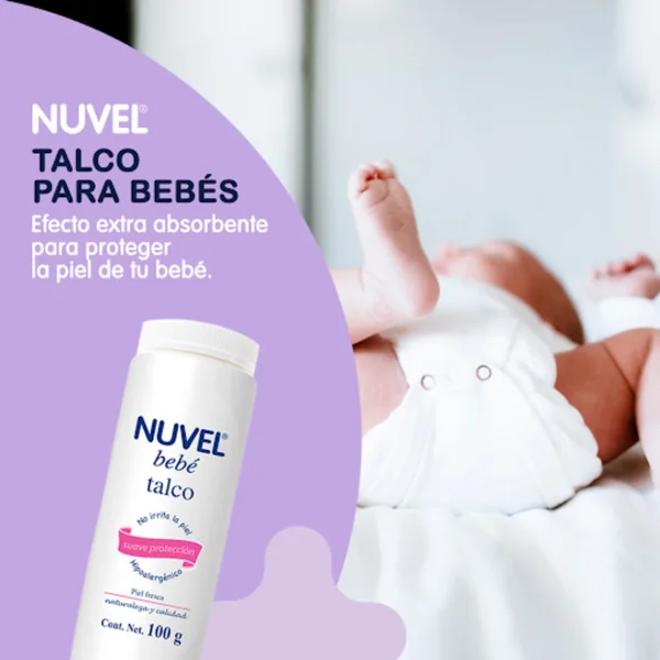 Nuvel Talco Para Bebé Suave Proteccion 100gr - Imagen 2