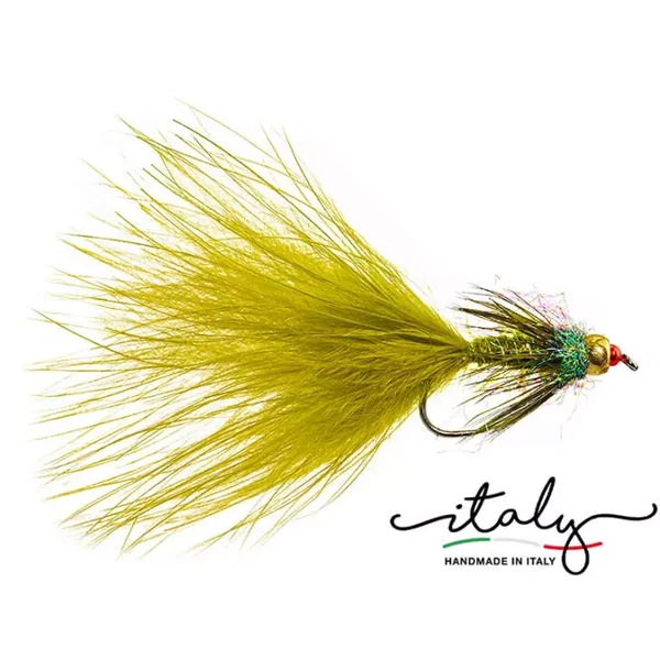 Olive Heavy TG Marabou Leech Evo streamer