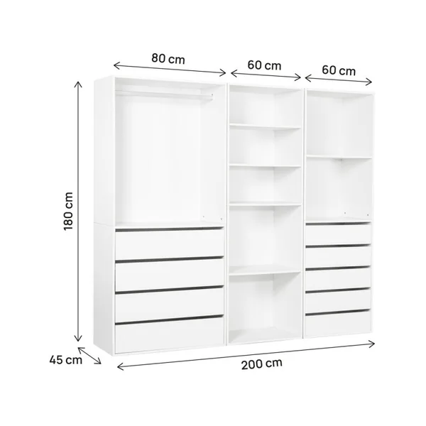 Opera" modulaire verkleedset - 3 eenheden - Wit - Imagen 3