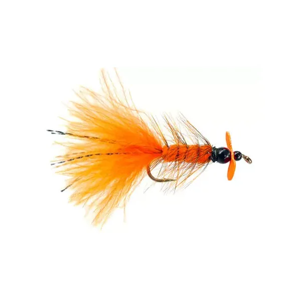 Orange Hot Wooly Bugger Evo streamer lago