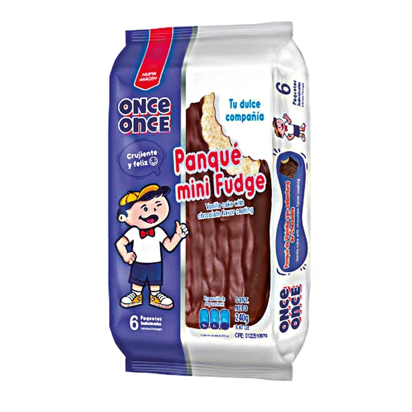 Panque Once Once Mini Fudge 6 Und 240grs