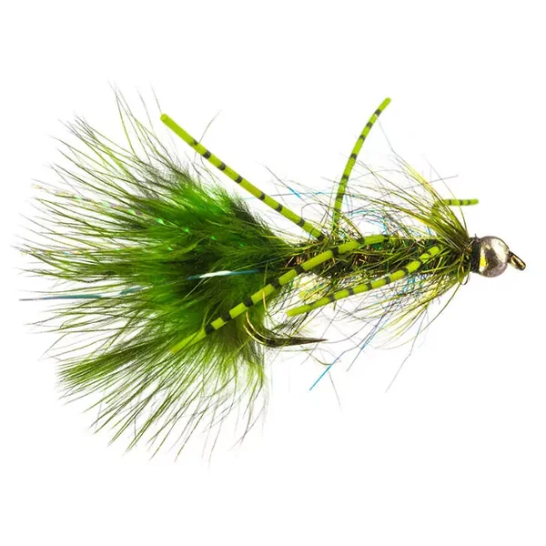 Peacock Wooly Bugger Green streamer trucha