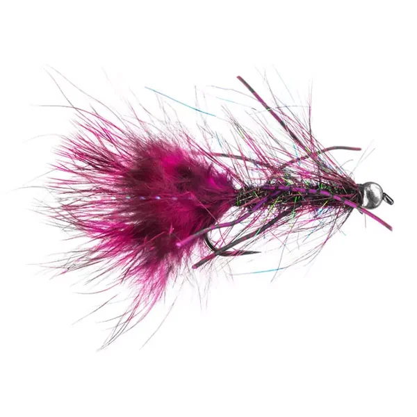 Peacock Wooly Bugger Pink streamer trucha