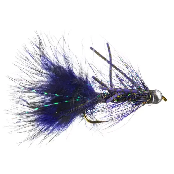 Peacock Wooly Bugger Purple streamer trucha