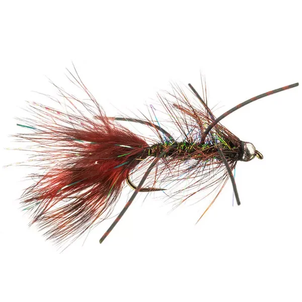 Peacock Wooly Bugger Rusty streamer trucha