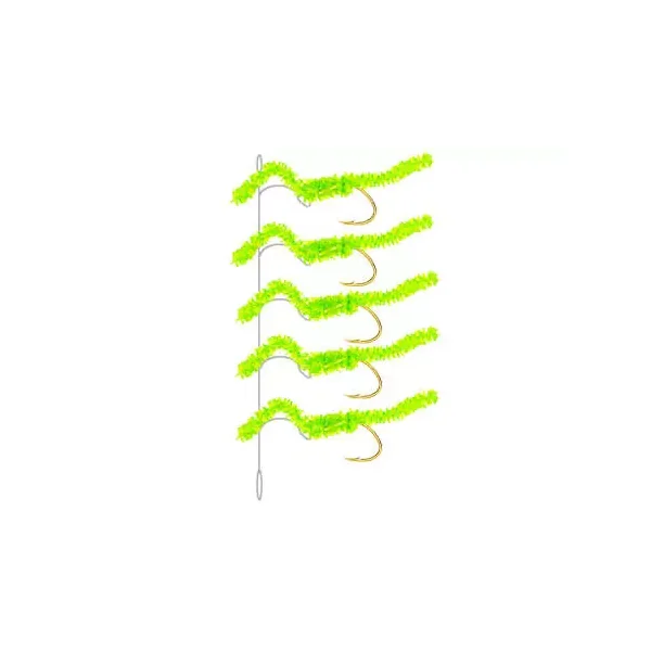 Perca Sabiki CHEWING GUM WORM CHARTREUSE