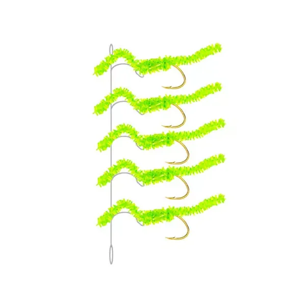Perca Sabiki CHEWING GUM WORM CHARTREUSE - Imagen 5