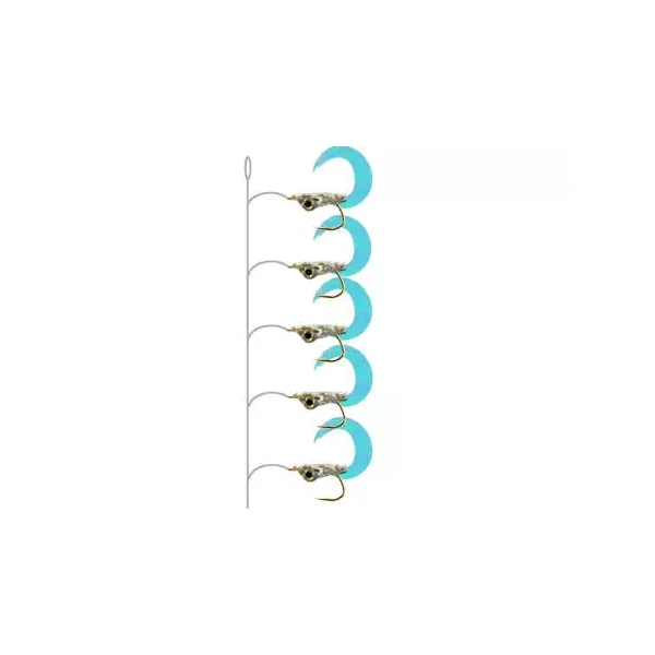 Perca Sabiki CURL TAILS GREEN PEARL