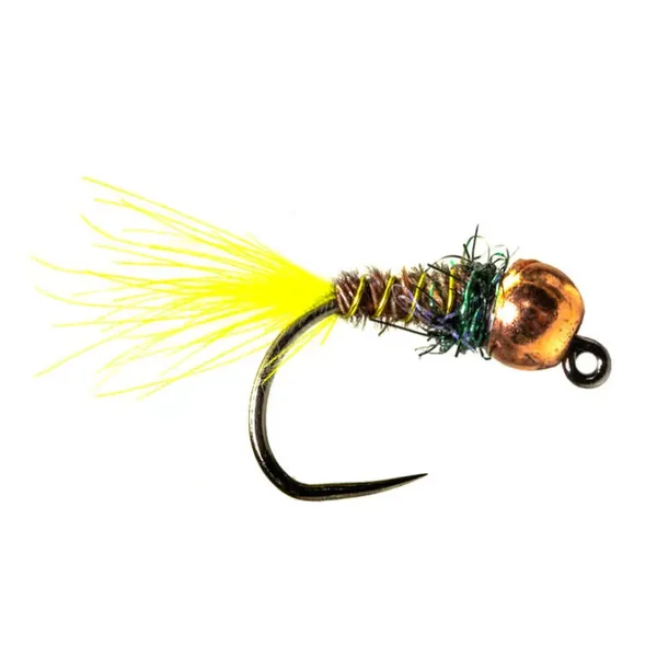 Pheasant Plus Lime CDC Tail TG BL ninfa tungsteno