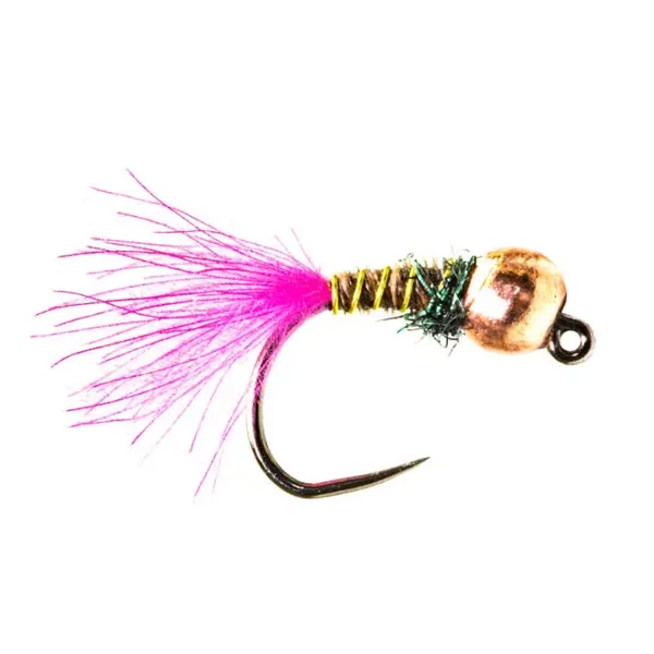 Pheasant Plus Pink CDC Tail TG BL ninfa tungsteno