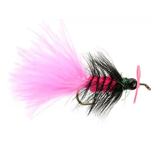 Pink Hot Wooly Bugger Evo streamer lago - Imagen 3