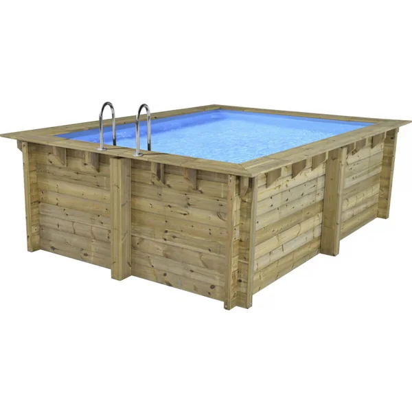 Piscina de madeira retangular "Zanzibar" - 3,50 x 2,30 x 1,24 m