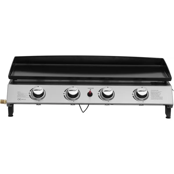 Plancha a gás 4 queimadores "Jolly" - 10 Kw - Cinza