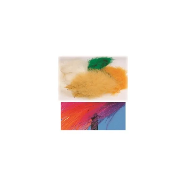 Pluma Marabou naranja fluor