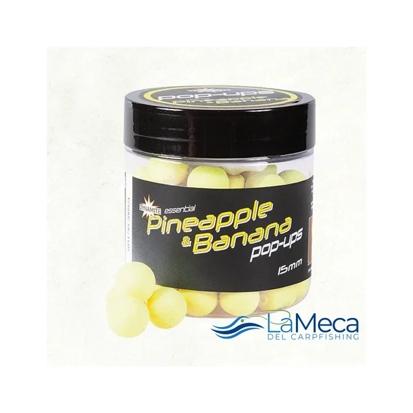 POP UP FLURO 15mm PINEAPPLE Y BANANA DYNAMITE BAITS