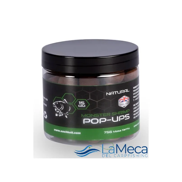 POP UPS MONSTER SHRIMP NATURAL 15MM NASH