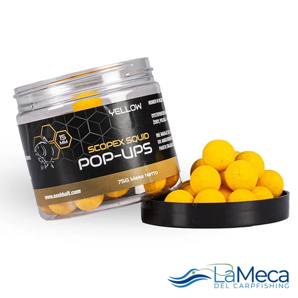 POP UPS NASH SCOPEX SQUID AMARILLO 15mm