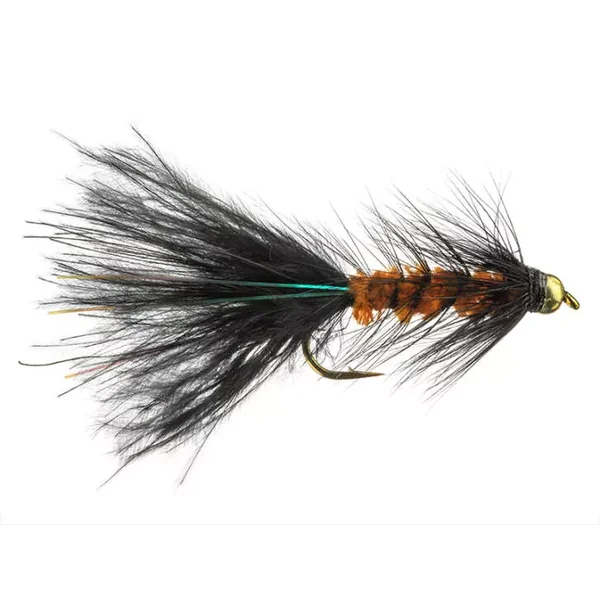 Pure Wooly Bugger Orange Black streamer trucha