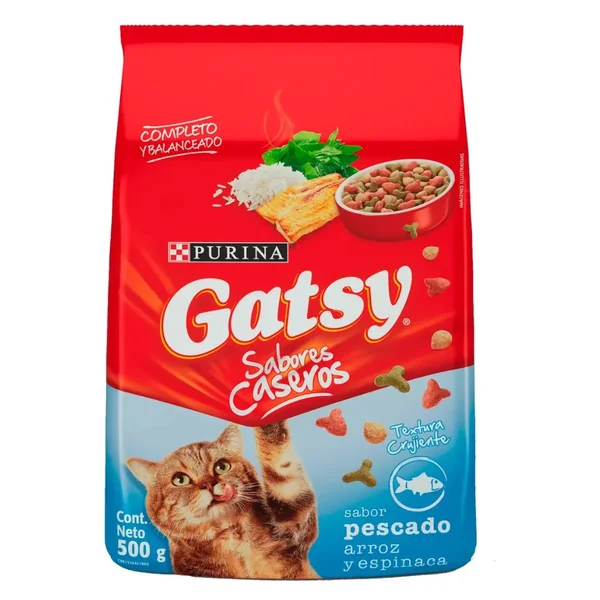 Purina Gatsy sabor Pescado Arroz y Espinaca 500g