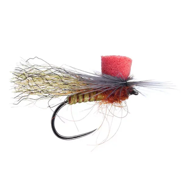 Repfiber High Viz Caddis BL Red Post mosca seca