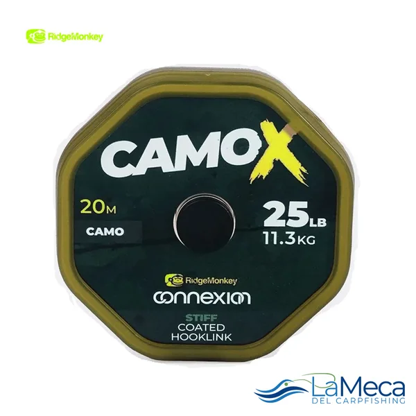 RIDGEMONKEY CONNEXION CAMOX STIFF COATED HOOKLINK 25 LB