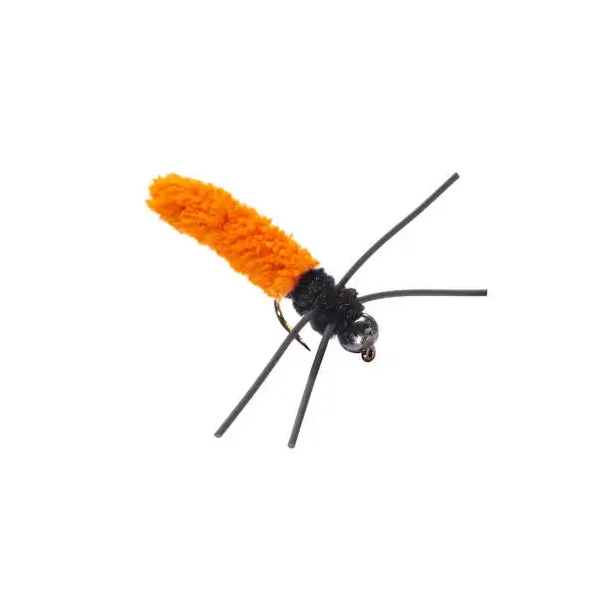 Rubber Leg Mop Fly Fluo Orange