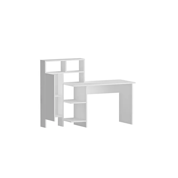 Secretária de madeira "Bugra" - 135 x 60 x 111 cm - Branco