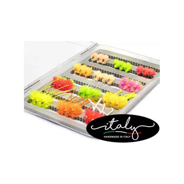 Selección moscas hotfly ESTANQUE EVOLUTION V2 - 36 moscas BL con caja