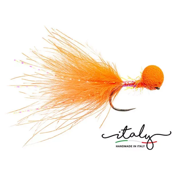 Shiny Marabou Booby Orange mosca lago - Imagen 3