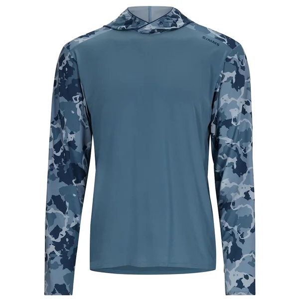 Simms Bugstopper Solarflex Hoody camisa de manga larga neptune/regiment camo