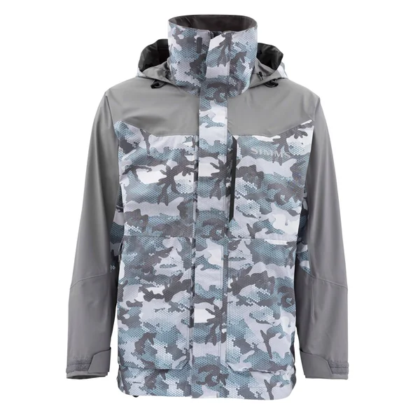 Simms Challenger Jacket chaqueta hex flo camo gris azul