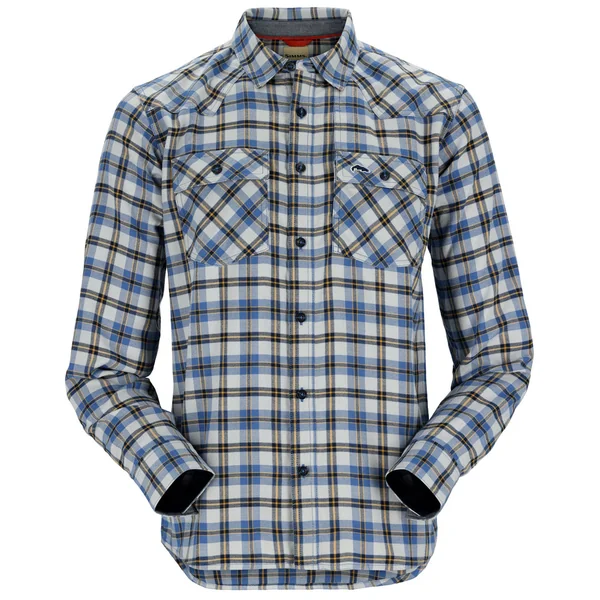 Simms Santee Flannel Shirt admiral blue/navy camp plaid