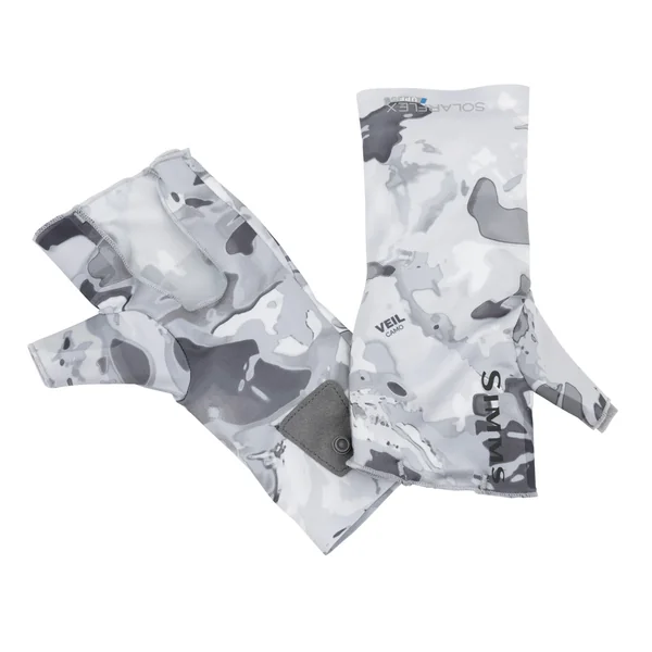 Simms Solarflex No-Finger Sunglove guante nube camo grey
