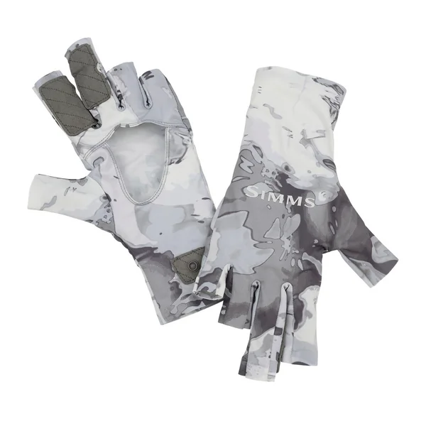 Simms Solarflex Sun Glove guante nube camo grey