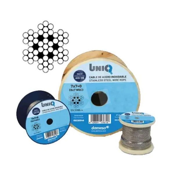 SIRGA 3MM INOX 7X7 (25MTRS )