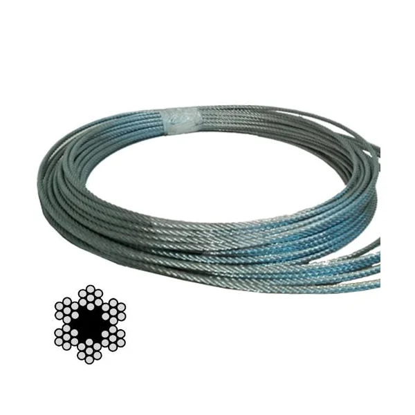 SIRGA 4MM. 6X7+1 GALV. (100 Mts)