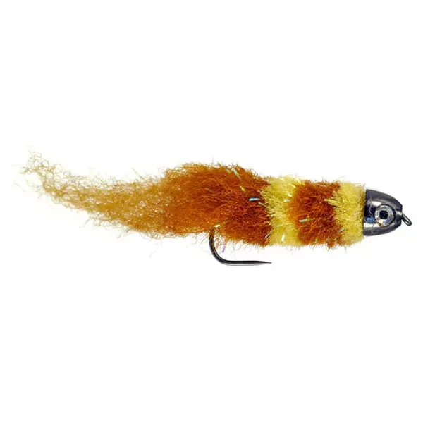 Smothy Baitfish Brown Yellow streamer trucha