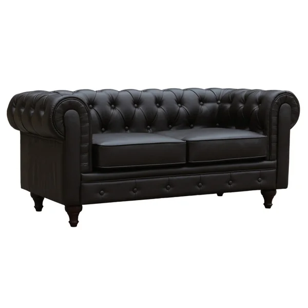 Sofá Chesterfield "Aliza"- 2 plazas - Marron