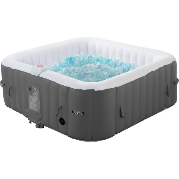 Spa hinchable "RIVIERA" de PVC - 6 plazas - Gris/blanco